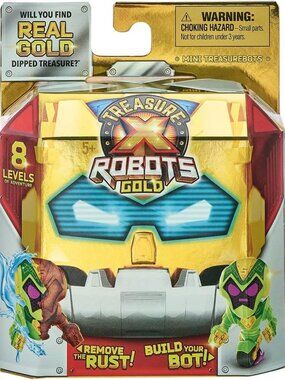 Mini Robot Treasure X - Collectible Gold Edition, Fun Building Toy for Kids